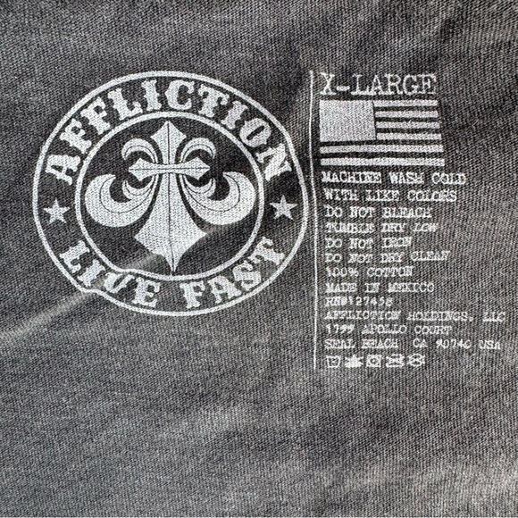 Affliction Women’s Short Sleeve Graphic T-Shirt -Size: XL -NWOT - Picture 8 of 8